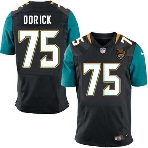 Men's Elite Jared Odrick Nike Jersey Black Alternate - #75 NFL Jacksonville Jaguars